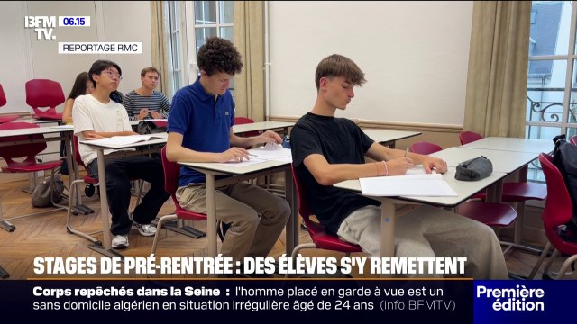 À l'approche de la rentrée, des élèves sont déjà de retour dans les classes pour réviser les programmes