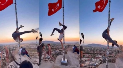 Türk bayrağında direk dansına soruşturma