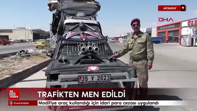 Aksaray'da bilim kurgu filmlerindeki araçları andıran otomobil, trafikten menedildi