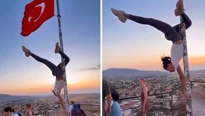 Bayrak direğine saygısızlık tepkilere neden oldu