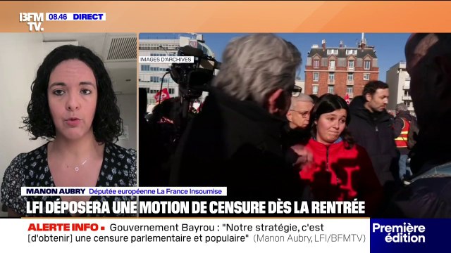 Blocage du 10 septembre: Nous disons qu’il faut cette mobilisation populaire , juge Manon Aubry (LFI)