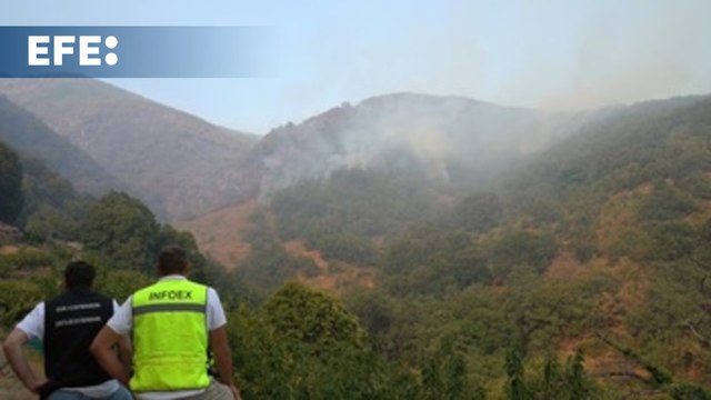 El incendio forestal de Jarilla (Cáceres) cumple diez días activo