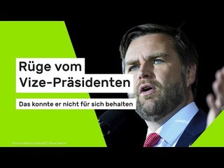 Rüge vom Vize-Präsidenten - Das konnte er nicht für sich behalten