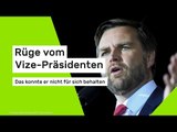 Rüge vom Vize-Präsidenten - Das konnte er nicht für sich behalten