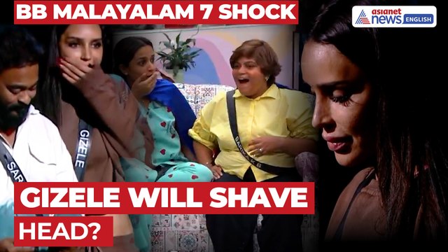 Bigg Boss Malayalam 7: Gizele’s Shocking Head-Shave Task Leaves Housemates Stunned!😱