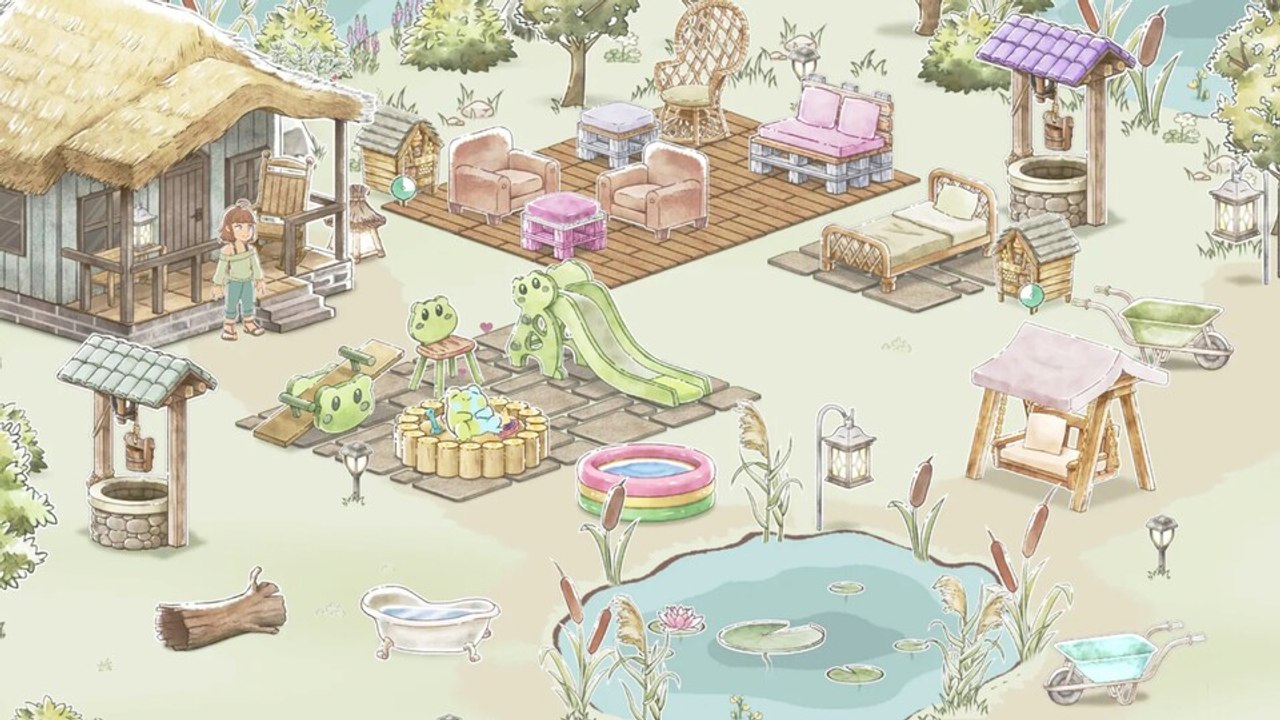 In Kamaeru: A Frog Refuge baut ihr eine Zuflucht für niedliche Frösche