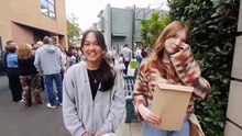 Grace Kirton and Locquiao Gaia opening their GCSE results