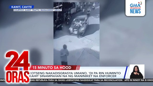 Kotseng nakadisgrasya umano, ‘di pa rin huminto kahit sinampahan na ng maniniket na enforcer | 24 Oras