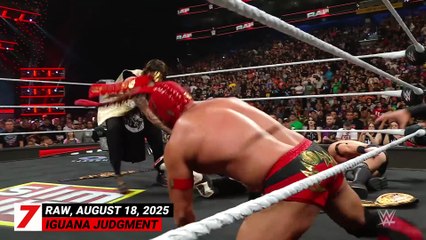 Top 10 WWE Raw moments： WWE Top 10, Aug. 18, 2025