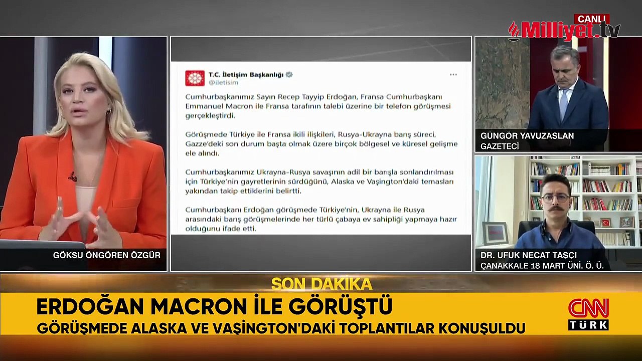 Cumhurbaşkanı Erdoğan, Macron ile görüştü