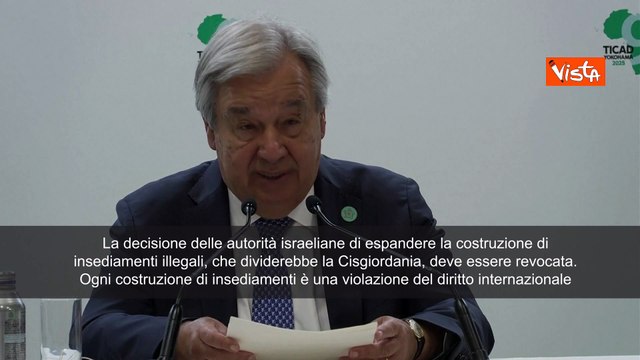 Guterres (Onu): Israele fermi nuovo insediamento in Cisgiordania