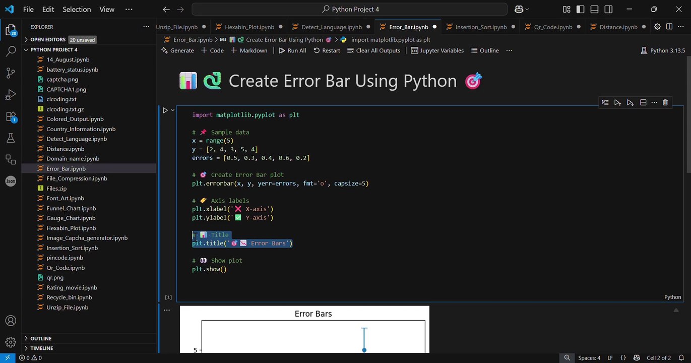 How to Create Error Bars in Python _ Matplotlib Tutorial