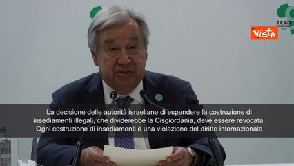 Guterres (Onu): "Israele fermi nuovo insediamento in Cisgiordania"