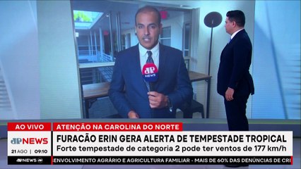 Furacão Erin causa alerta com ventos de 177 km/h