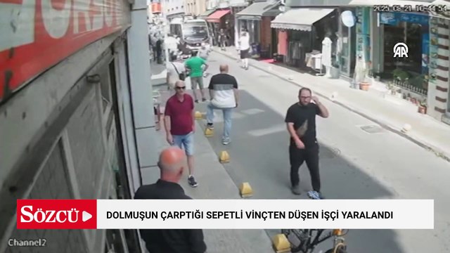 Ordu'da dolmuşun çarptığı sepetli vinçten düşen işçi yaralandı