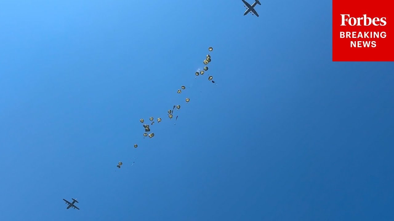 Cargo Planes Airdrop Aid To Palestinians In Gaza
