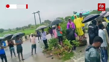 बारां क्षेत्र में भारी बारिश के कारण बंद हुआ नेशनल हाईवे 27, परीक्षा देने से चूके कॉलेज छात्र