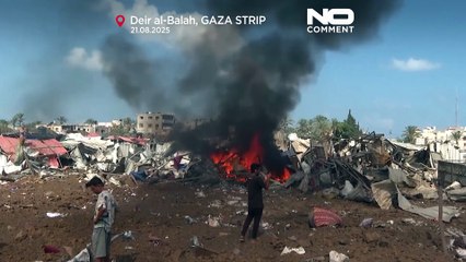 Une frappe aérienne détruit des tentes à Gaza alors qu'Israël prépare une nouvelle opération