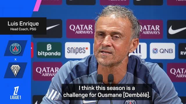 Enrique admits new season 'a challenge' for PSG star Dembele