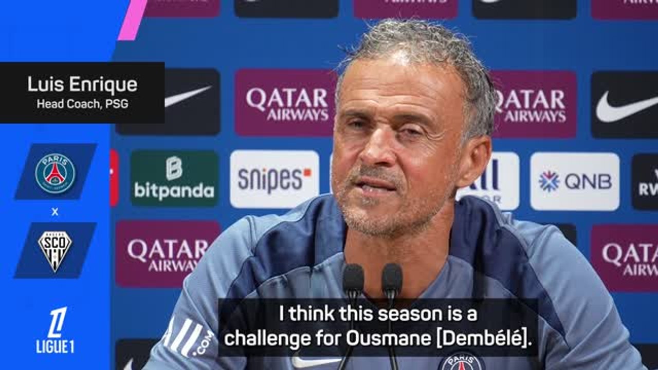 Enrique admits new season 'a challenge' for PSG star Dembele