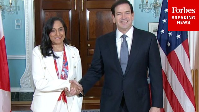 Marco Rubio Ignores Reporters' Questions During Meeting With Canadian Foreign Minister Anand