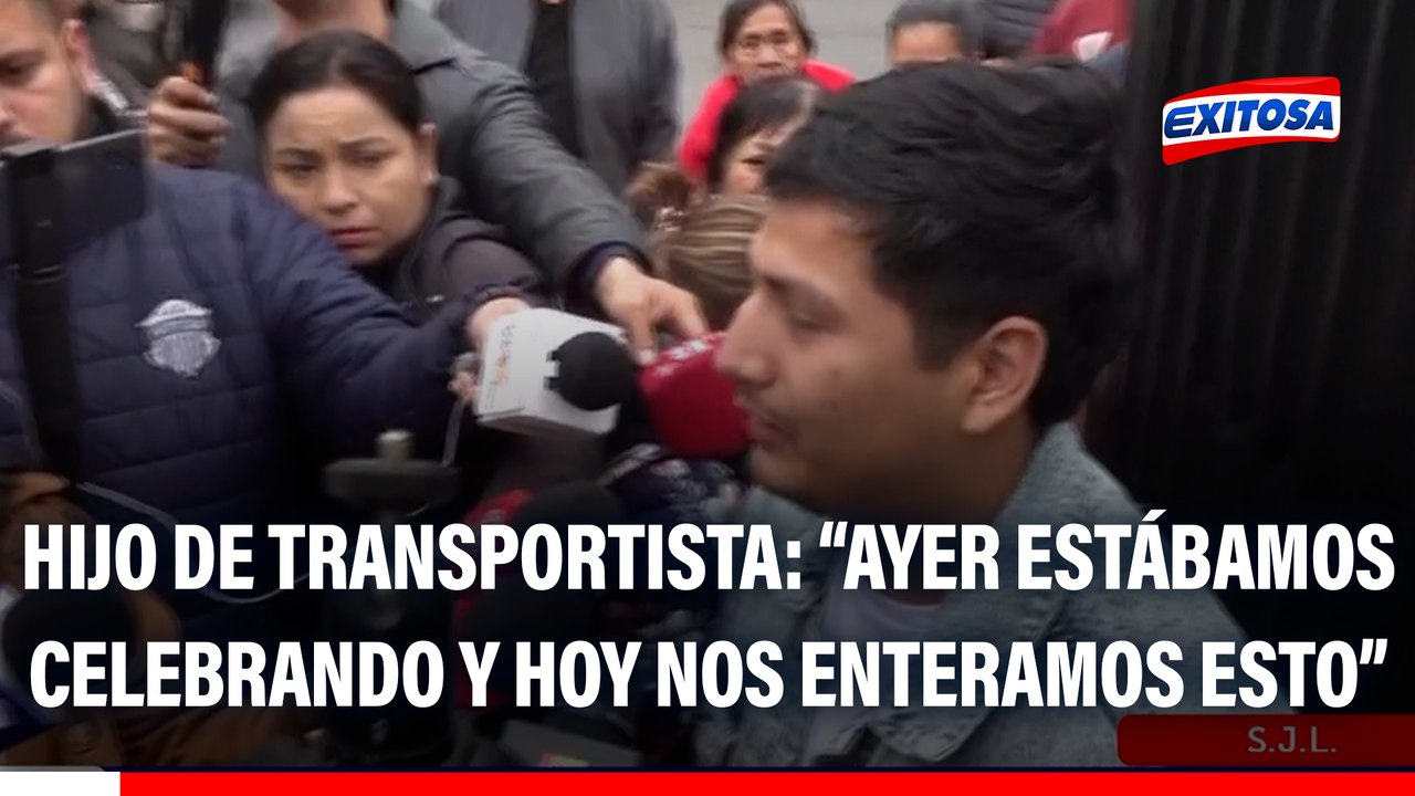 Hijo de conductor baleado en SJL: "Ayer estábamos celebrando y hoy nos enteramos de esto"