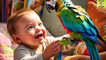 Baby And Parrot Become BEST FRIENDS Story l بچہ اور طوطے کی دوستی  l AM Child Cartoons