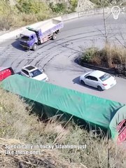 Expert drivers navigating a difficult road 👏