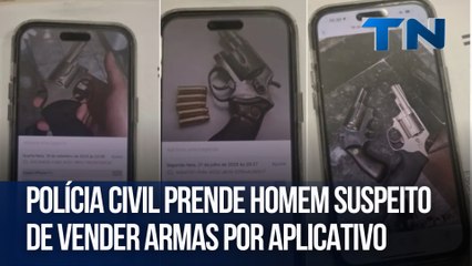 Polícia Civil prende homem suspeito de vender armas por aplicativo