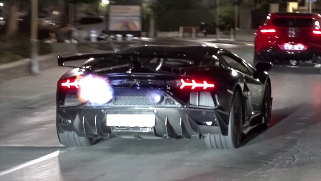 LOUD Lamborghini Aventador SVJ 63 with Capristo Exhaust - FLAMES, Revs & Accelerations !