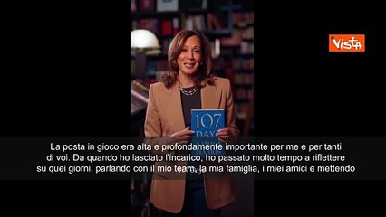 Kamala Harris lancia il suo libro sulla campagna elettorale '107 days': Uscirà in 23 settembre