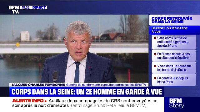 Corps retrouvés dans la Seine: Jacques-Charles Fombonne, général de gendarmerie, se questionne: Comment peut-on imaginer qu'il y ait des étapes de décomposition des corps si différentes?