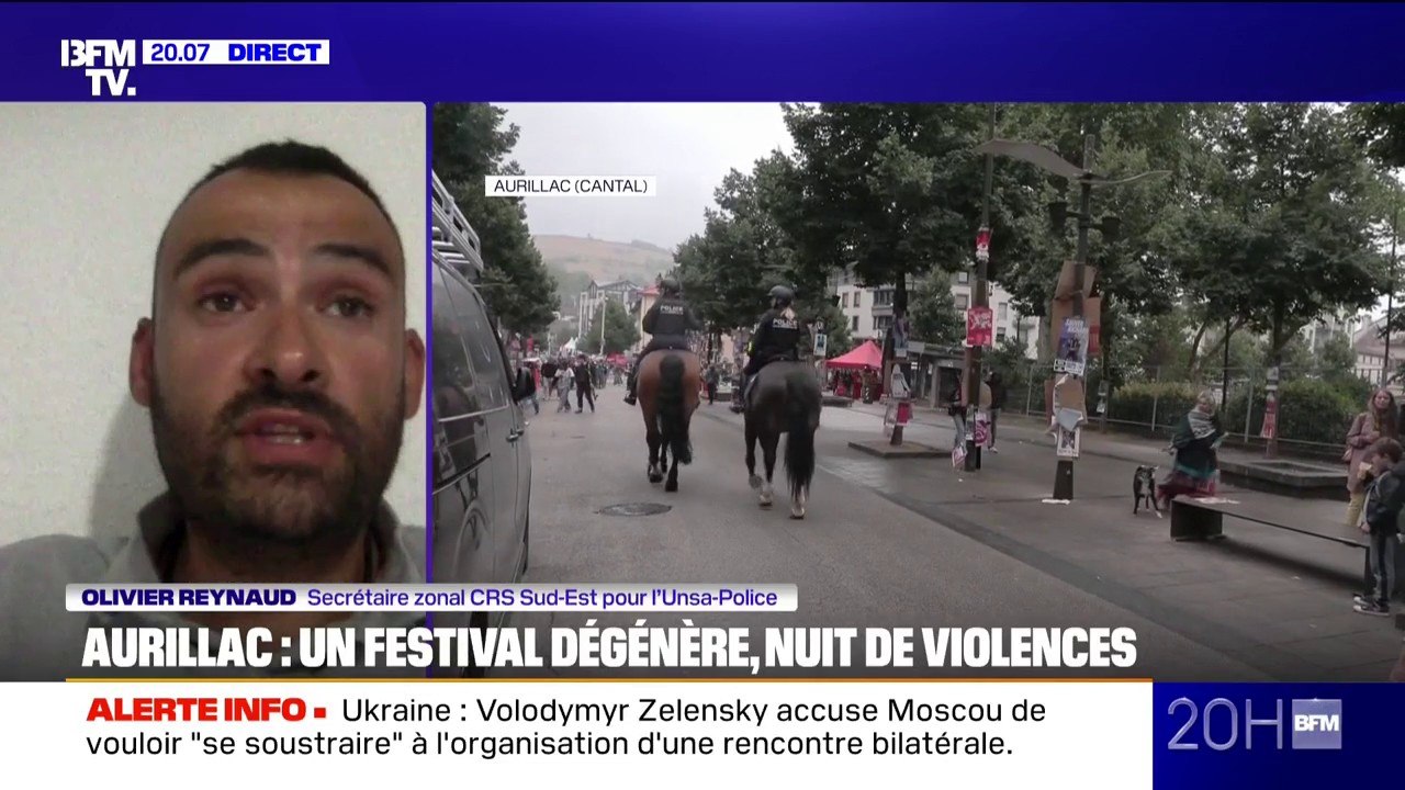 Affrontements à Aurillac: Olivier Raynaud, secrétaire zonal CRS Sud-Est pour l'Unsa-Police, indique que les émeutiers sont "des personnes de la mouvance d'extrême gauche"