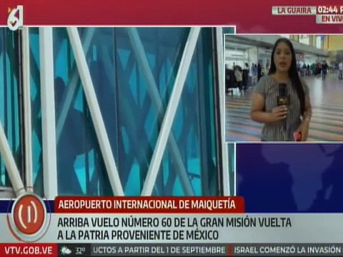 Arriba desde México vuelo N° 60 del Plan Vuelta a la Patria con 313 migrantes venezolanos