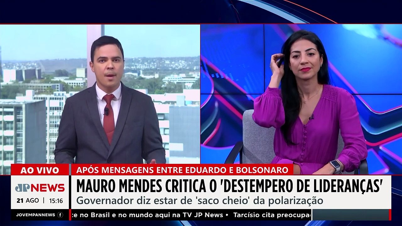 Mauro Mendes reage a áudios entre Bolsonaro e Eduardo | TEMPO REAL