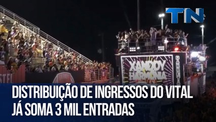 Distribuição de ingressos do Vital já soma 3 mil entradas