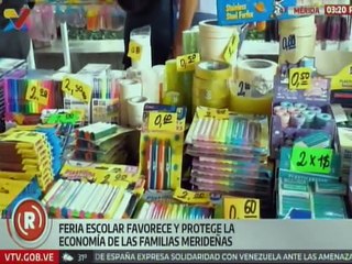 Feria escolar a bajo costo favorece a las familias del estado Mérida