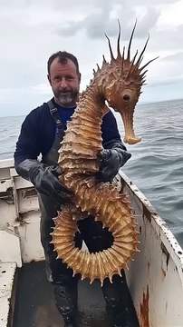 Giant Seahorse Caught on Camera! Giant Mysterious Sea Creatures You Won't Believe Exist Giant waves and ships at the North Sea #northsea #ship #waves🐉🌊 #seahorse #giantseahorse #marinelife