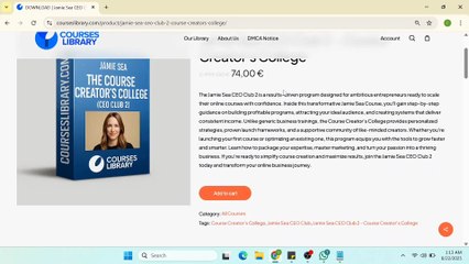 (GET)Jamie Sea - Course Creator’s College (CEO CLUB 2)