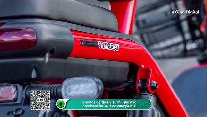 5 motos de até R$ 15 mil que não precisam de CNH de categoria A