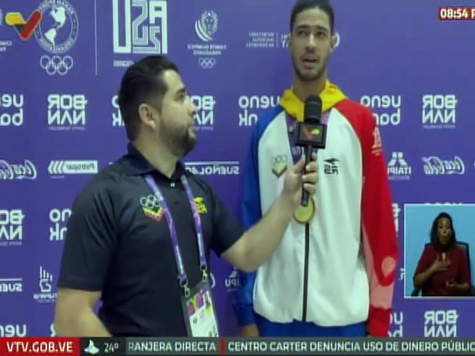 Karateka Joaquín Sánchez logro medalla de oro en +84 kilos tras derrotar al atleta de Ecuador