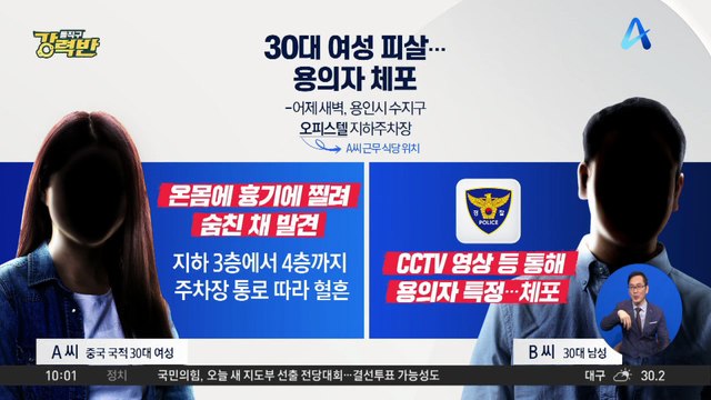[돌직구 강력반]용인 30대 여성 살해 용의자 체포