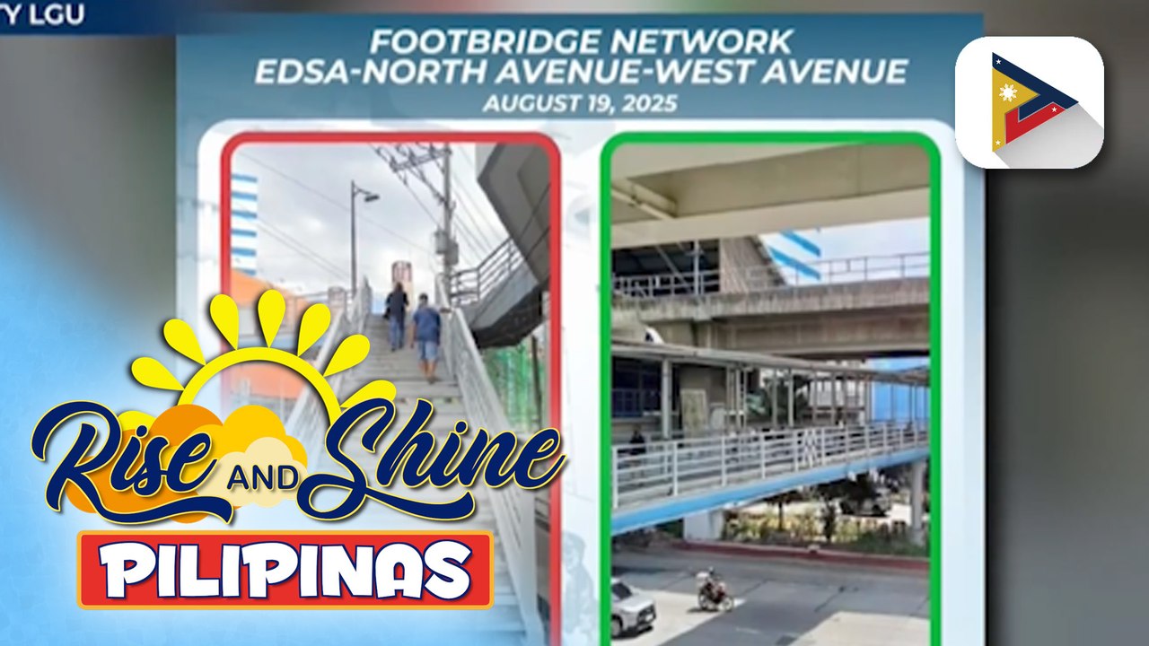 Pagsasaayos ng footbridge sa EDSA North -West Ave. intersection, tapos na