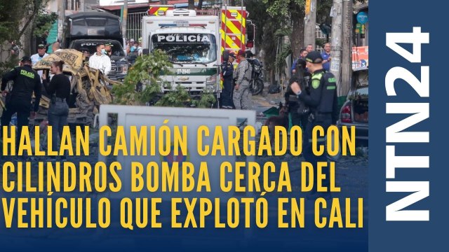Hallan camión abandonado cargado con cilindros bomba cerca del vehículo que explotó en Cali