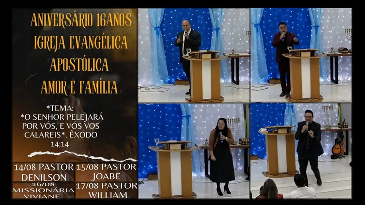 IEAAeF 2025.08.16 NIVER 16 ANOS 3º DIA P1 CULTO