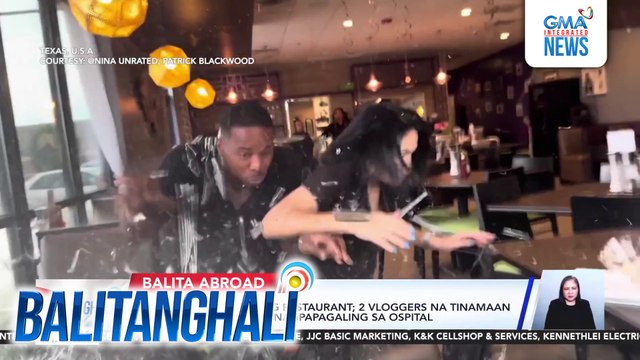 SUV, sumalpok sa isang restaurant; 2 vloggers na tinamaan ng basag na salamin, nagpapagaling sa ospital | Balitanghali
