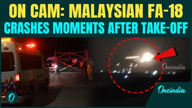 VIDEO: US Made Malaysian FA-18 Jet Crashes | Jet Turns To Fireball Moments After Take-off