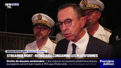 Mort de Jean Pormanove: "On ne peut pas tolérer ce genre de comportements", réagit Bruno Retailleau