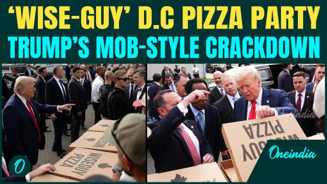 Trump Unfiltered: Cracks Jokes, Feeds Cops Burgers & Pizza Before Launching Crime Crackdown in D.C.
