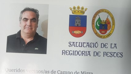 José Vicente Mtnez, concejal de fiestas de Campo de Mirra